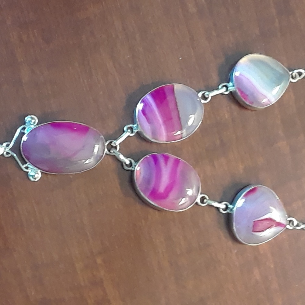 🔥New!  78 + tcw Hot Pink Botswana Agate .925 +🎁 - Picture 7 of 7